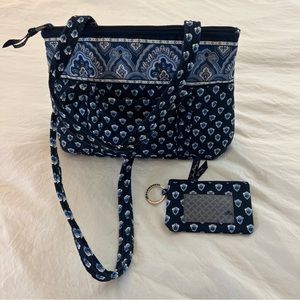 Vera Bradley Navy Floral Shoulder Bag